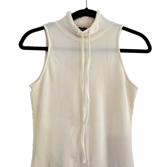NWOT!TWENTY Montréal Women's High Neck Sleeveless White Mini Sweater Dress Small - Picture 3 of 10